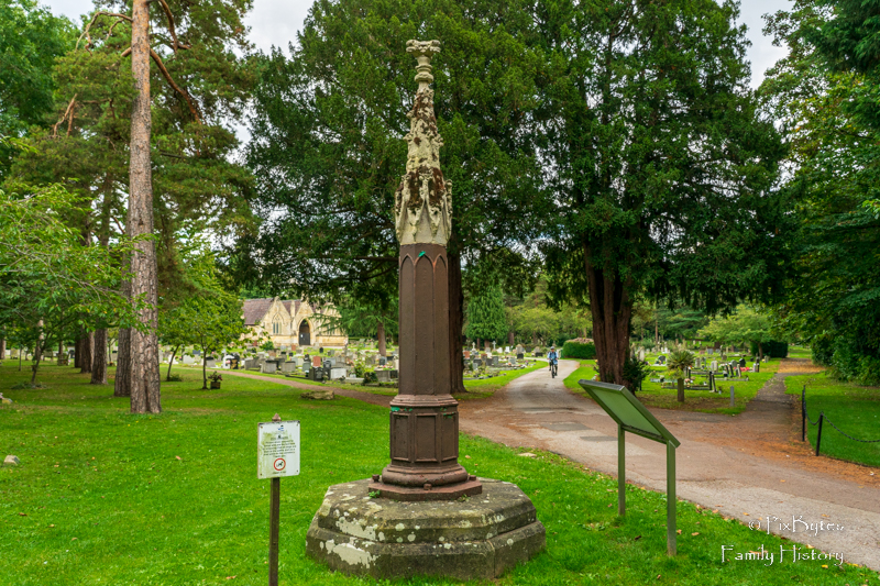 Cholera monument in Tewkesbury cemetery